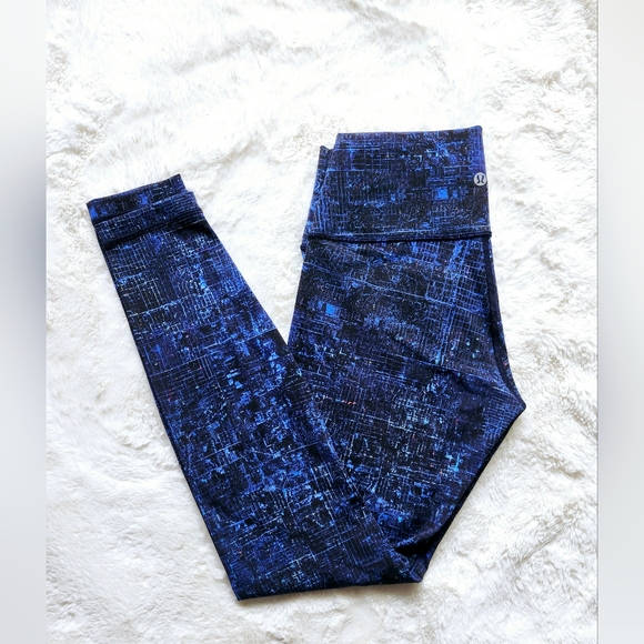 Lululemon Wunder Under Hi-Rise Tight 28". Size 8. City Lights Multi Black - Picture 8 of 11